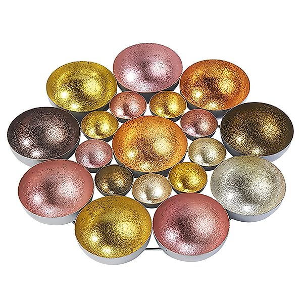 Kobolo Kerzenhalter Dekoschale BUBBLE Metall Rosa Silber Gold Braun günstig online kaufen