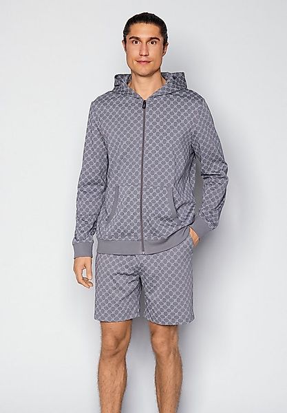 JOOP! Sweatjacke mit Cornflower-Print allover und Kapuze günstig online kaufen