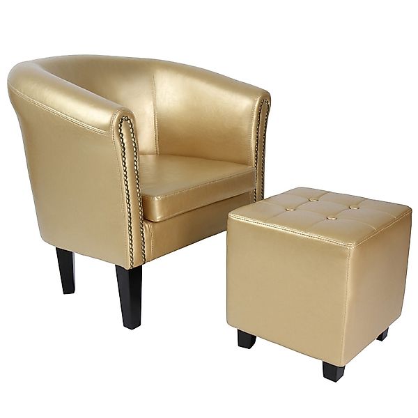 MIADOMODO Chesterfield-Sessel Chesterfield Sessel Hocker Loungesessel günstig online kaufen