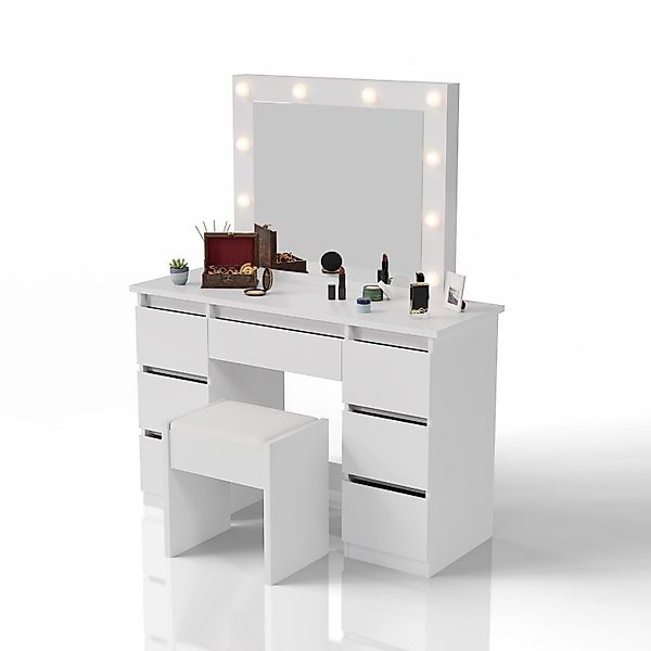Juskys Schminktisch Talea (3-St), LED-Beleuchtung, 3 günstig online kaufen