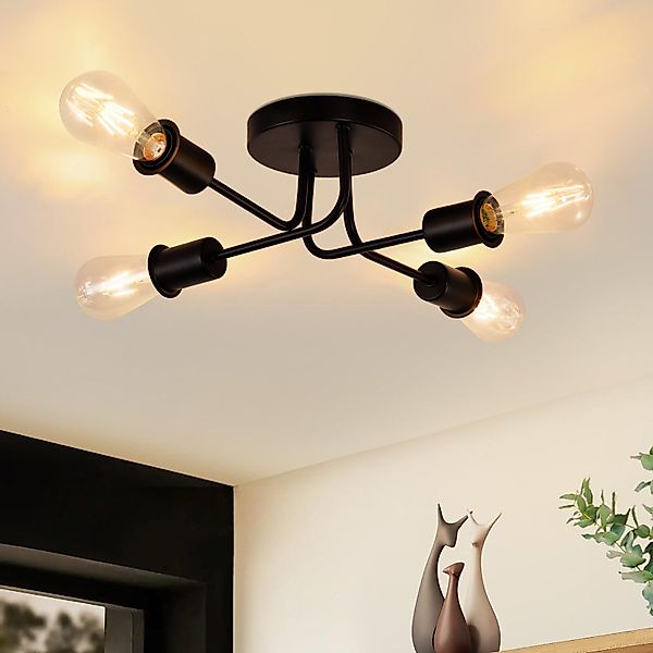 ZMH Deckenleuchte Deckenlampe Vintage Wohnzimmer E27, günstig online kaufen