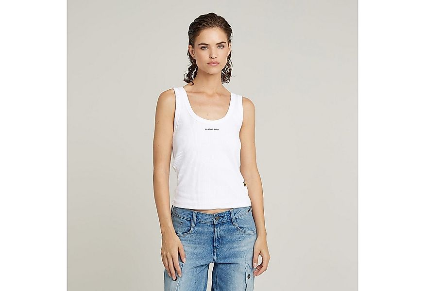 G-STAR Tanktop Slim Rib Tank mit Markenschriftzug auf der Brust günstig online kaufen