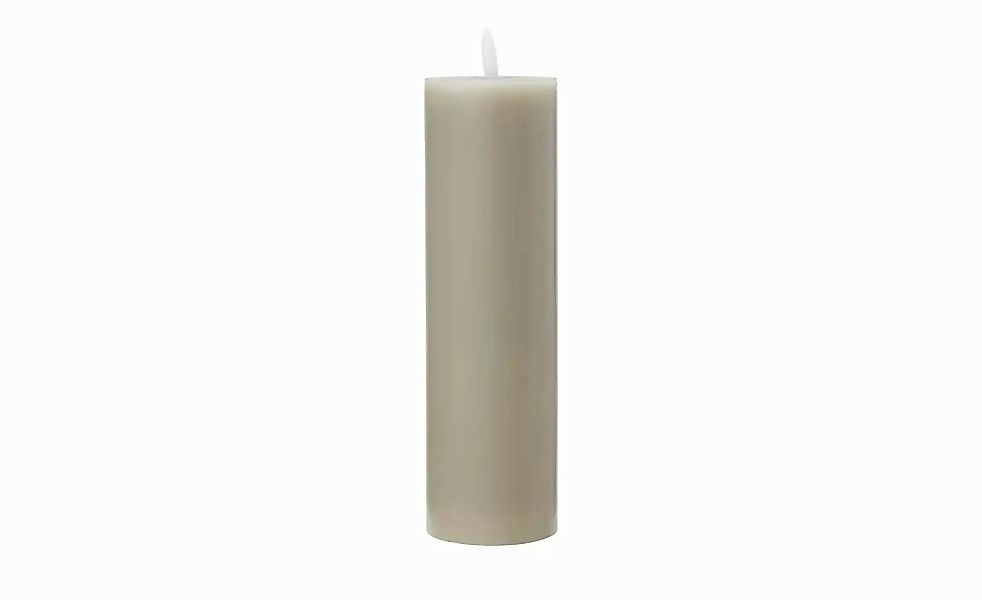 HOME STORY LED Kerze   ¦ grau ¦ Paraffin ¦ Maße (cm): H: 28  Ø: 7.5 Accesso günstig online kaufen