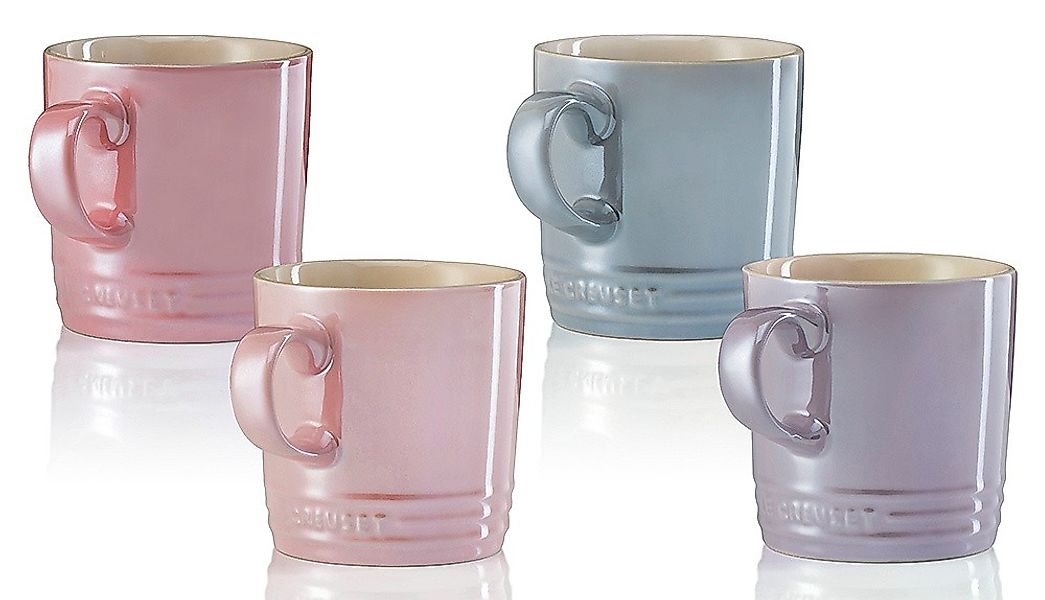 Le Creuset Tasse Becher 4er-Set Metallics Rosé Steinzeug 350ml günstig online kaufen