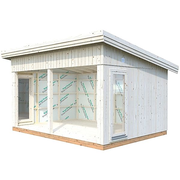 Palmako Annabel Holz-Gartenhaus Natur Flachdach Unbehandelt 502 cm x 330 cm günstig online kaufen