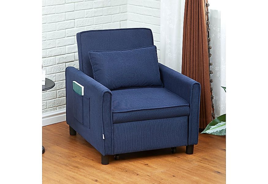 HOMCOM Sessel Schlafsessel (Liegestuhl, 1-St., Klappbett), für Wohnzimmer, günstig online kaufen