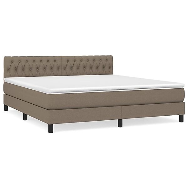 vidaXL Boxspringbett mit Matratze Taupe 180x200 cm Stoff1389575 günstig online kaufen