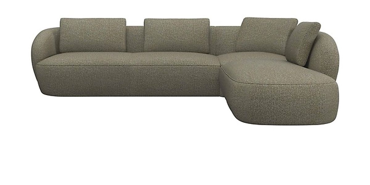 FLEXLUX Ecksofa »Torino, rund, L-Form, Sofa-Ecke mit Ottomane«, Modernes, o günstig online kaufen