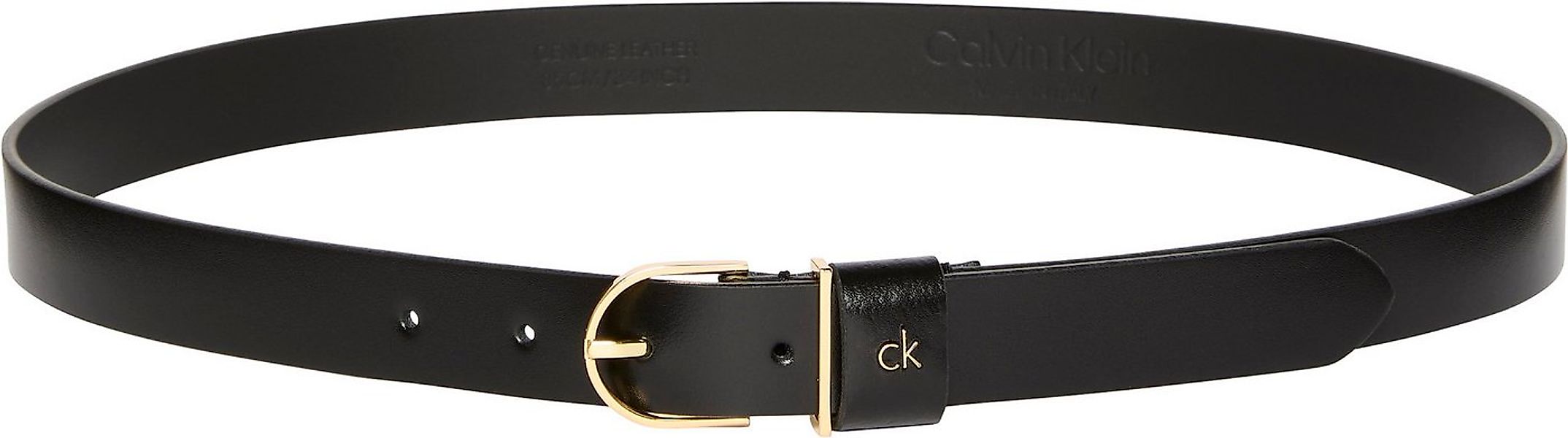 Calvin Klein Ledergürtel CK METAL LOOP ROUND BUCKLE 25MM Größenverstellbar günstig online kaufen
