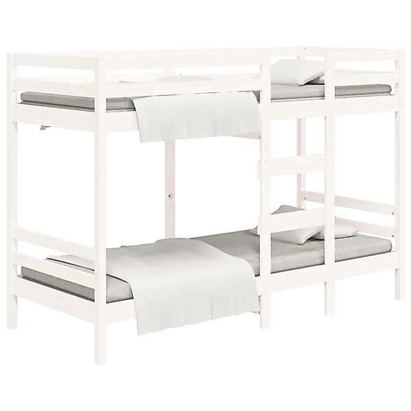 vidaXL Bett Etagenbett Weiß 80x200 cm Massivholz Kiefer günstig online kaufen
