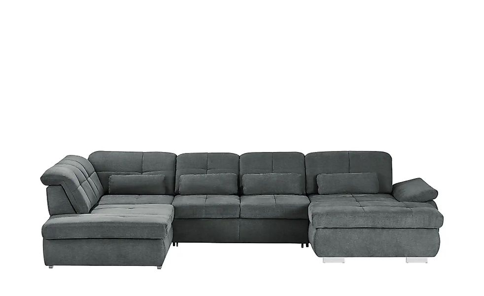 Wohnlandschaft mit Funktion  Perry ¦ grau ¦ Maße (cm): B: 374 Polstermöbel günstig online kaufen