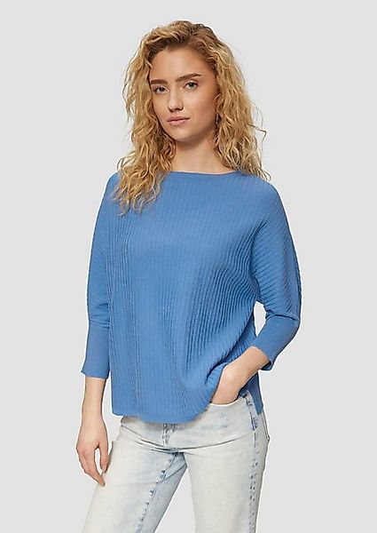 s.Oliver Strickpullover Weicher Pullover mit Struktur und 3/4-Fledermausärm günstig online kaufen