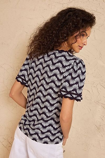 Love & Roses T-Shirt Love & Roses T-Shirt mit Bogenkante, Regular (1-tlg) günstig online kaufen