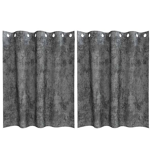 vidaXL Vorhänge 2 Stk Grau 140 x 140 cm Samt 4107653 günstig online kaufen