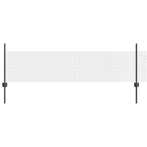 vidaXL Zaunpfosten Gartenzaun Set 2-teilig Grau günstig online kaufen
