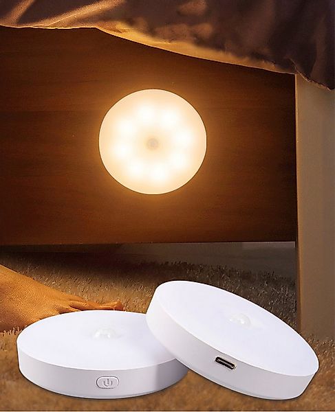 PRECORN LED Nachtlicht 2x Schrankbeleuchtung Licht m. Bewegungsmelder dimmb günstig online kaufen