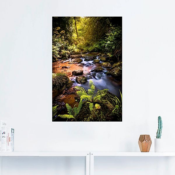 Artland Wandbild »Wildbach im Wald«, Gewässer, (1 St.), als Alubild, Outdoo günstig online kaufen