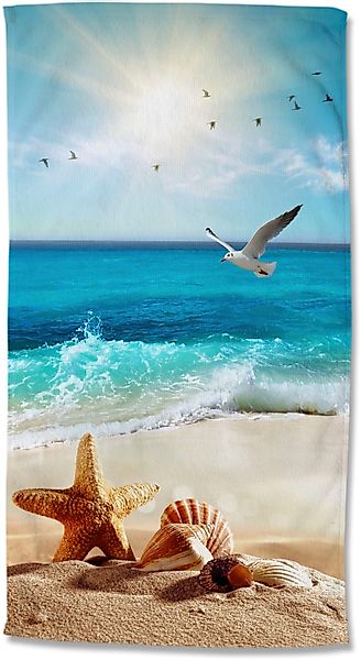 good morning Strandtuch Sealife, Velours (Packung, günstig online kaufen