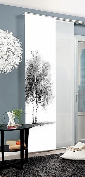 HOME WOHNIDEEN Schiebegardine »TREE«, (1 St.), Schiebewand Seidenoptik, Dig günstig online kaufen