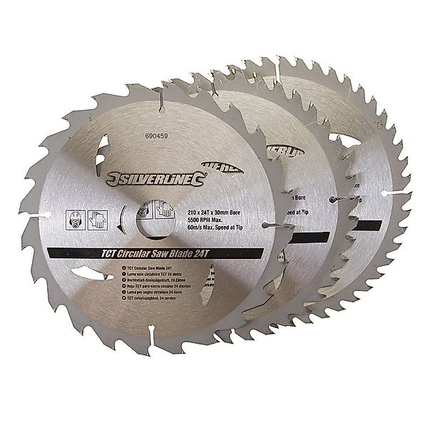 Kreissägeblatt 3 x Hartmetall Kreissägeblätter Set günstig online kaufen