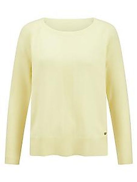 Rundhals-Pullover 1/1-Raglanarm und Kaschmir BASLER gelb günstig online kaufen
