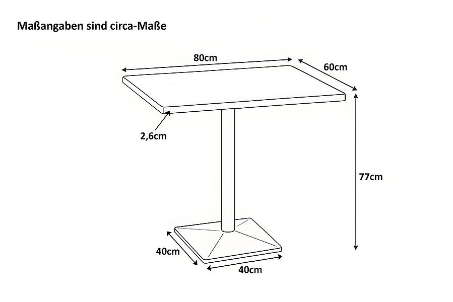 SAM® Bistrotisch Ingmar, massives Akazien- oder Mangoholz, Baumkante, Säule günstig online kaufen