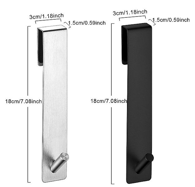 QUBEBU Handtuchhaken 2/4 Stk Haken Edelstahl Türhaken für Duschwand Duschha günstig online kaufen