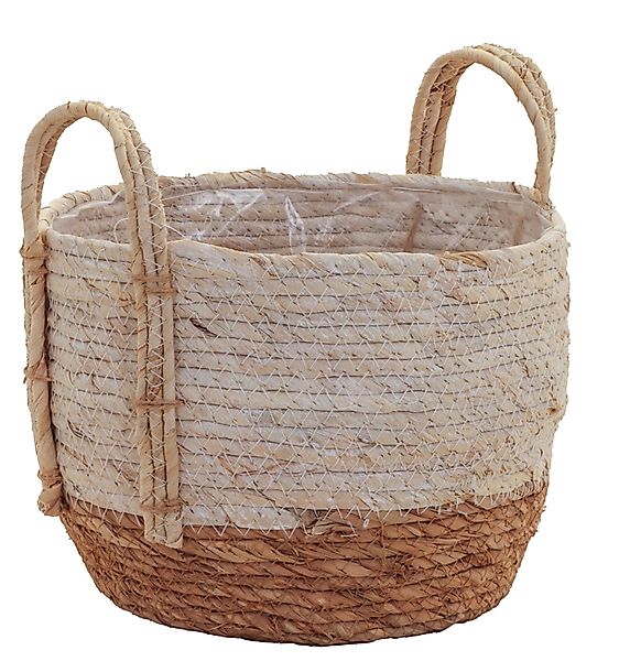 tegawo Aufbewahrungskorb Seegraskorb mit Henkel bicolor, günstig online kaufen