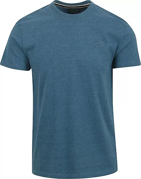 Superdry Classic T Shirt Melange Blau - Größe XL günstig online kaufen