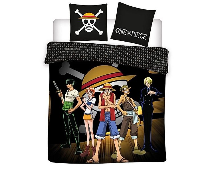 One Piece Bettwäsche 3-teiliges Set – Decken- und Kissenbezug 240x220 + 65x günstig online kaufen