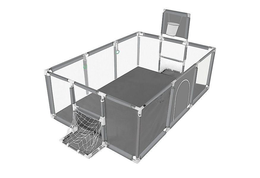 Comomy Laufstall, Baby Schutzgitter mit Basketball und Fußball-Netz 181x122 günstig online kaufen