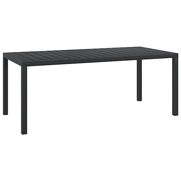 vidaXL Gartentisch Schwarz 185x90x74 cm Aluminium und WPC 42792 günstig online kaufen