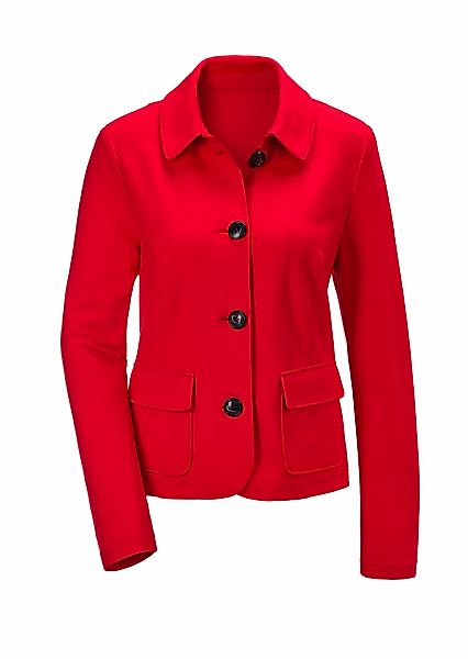 GOLDNER Kurzjacke "Kurzgröße Leichte Jacke mit Stehkragen in blau" günstig online kaufen