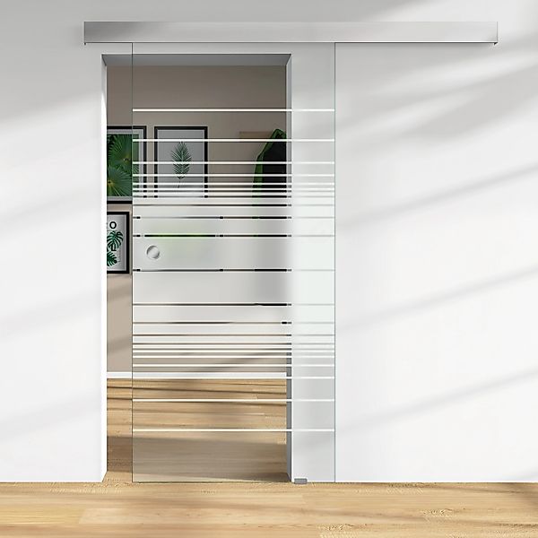 Glasschiebetür ESG Floatglas Dekor Siebdruck 36/83 DIN LI/RE 2060 x 940 x 8 günstig online kaufen