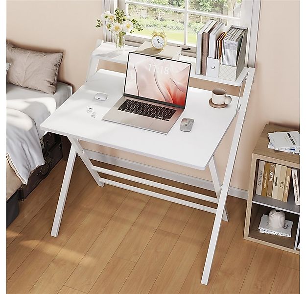 Yaheetech Schreibtisch Klappbarer Computertisch mit kleiner Ablage, Bürotis günstig online kaufen