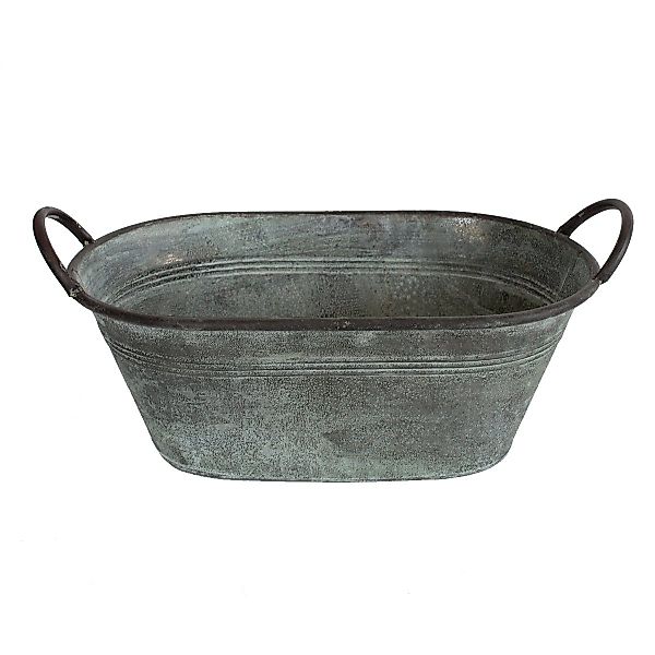 colourliving Blumentopf Pflanztopf Zinktopf Old Green günstig online kaufen