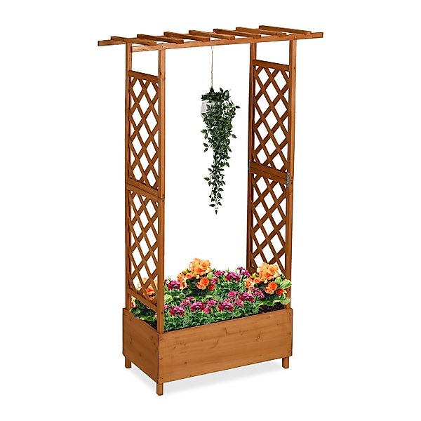 relaxdays Pflanzkübel Blumenkasten mit Rankgitter & günstig online kaufen