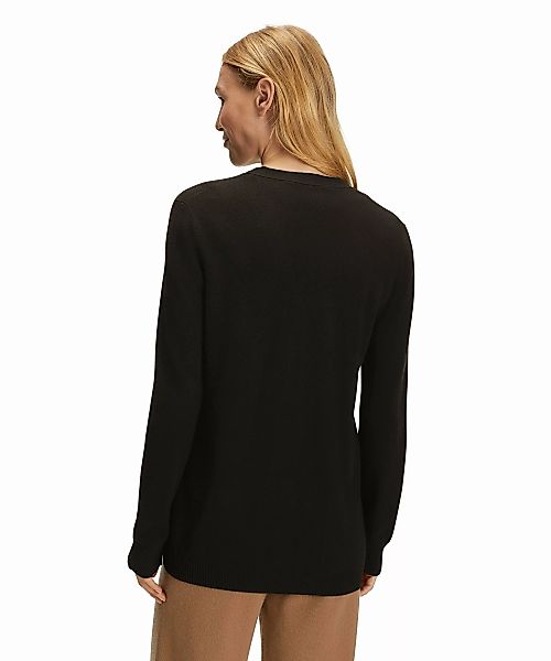 FALKE Damen Jacke V-Ausschnitt, XL, Schwarz, Uni, Kaschmir, 64166-300005 günstig online kaufen