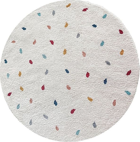 my home Kinderteppich Odan, Hochflor-Teppich, rund, Höhe: 20 mm, bunte Punk günstig online kaufen