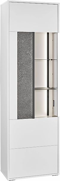 set one by Musterring Vitrine "Deltona", mit Sandsteinelement, inkl. Beleuc günstig online kaufen