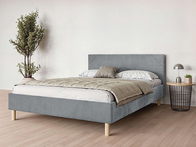 andas Polsterbett "Albybyn, Bettgestell mit Kopfteil und Lattenrost, in 2 B günstig online kaufen