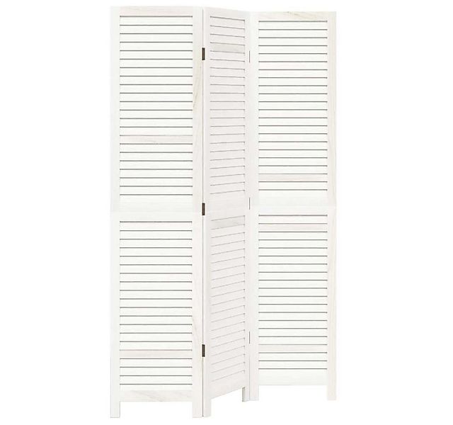 vidaXL Raumteiler 3-tlg. Raumteiler Weiß Massivholz Paulownia, 1-tlg. günstig online kaufen