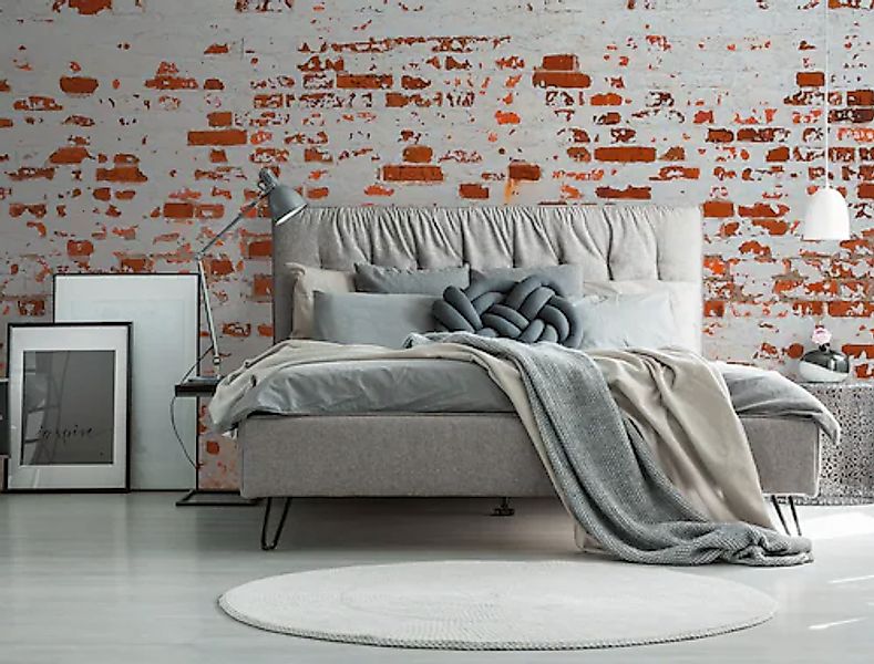 A.S. Création Vliestapete »Fototapete Ziegelmauer Weiß Rot Backsteinoptik« günstig online kaufen