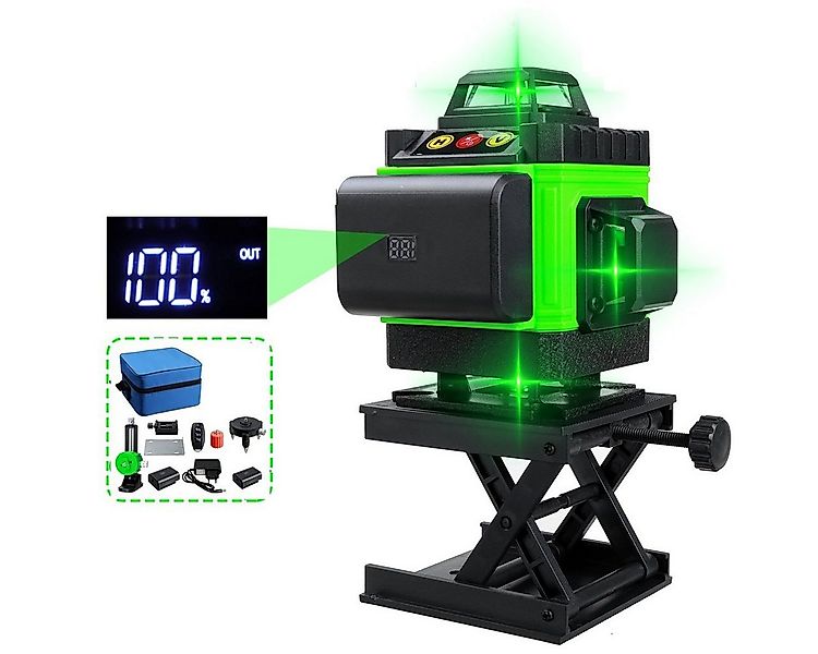 Fasget Laserwasserwaage, 4D 16 Linien Kreuzlinienlaser Linienlaser 360° günstig online kaufen