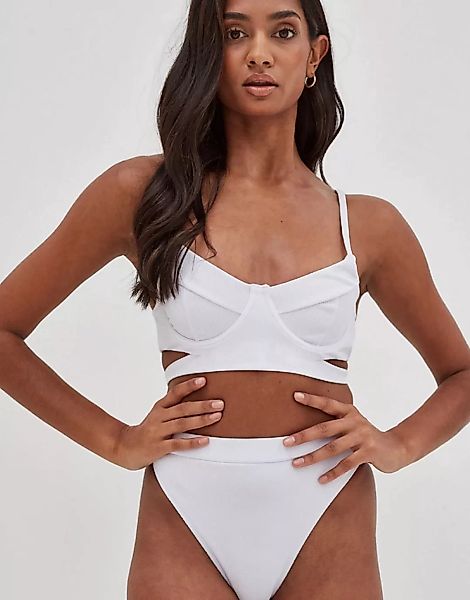 4th + Reckless – Hera – Bikiniunterteil mit Knopfdetail, hohem Beinausschni günstig online kaufen