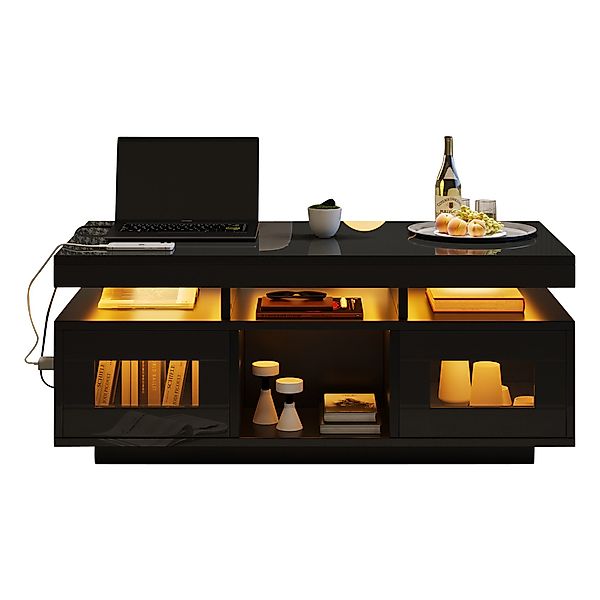 OKWISH Couchtisch Hochglanz-Sofatisch (Satztisch, Wohnzimmertisch, Beistell günstig online kaufen