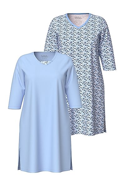 Ulla Popken Bigshirt Bigshirts 2er-Pack V-Ausschnitt günstig online kaufen