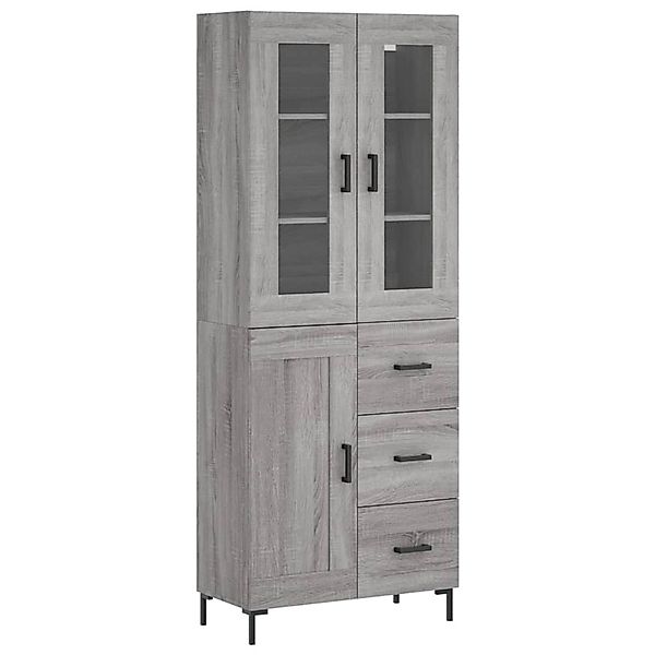 vidaXL Highboard Grau Sonoma 69,5x34x180 cm Holzwerkstoff 3198663 günstig online kaufen
