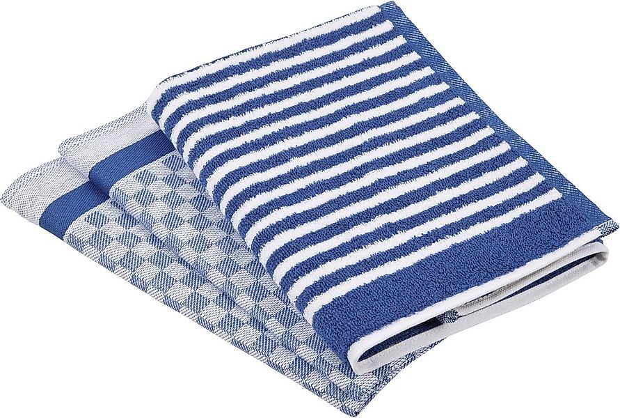 ROSS Geschirrtuch Exclusiv, (Set, 3-tlg), 1x Küchen-Frottiertuch (Streifen) günstig online kaufen