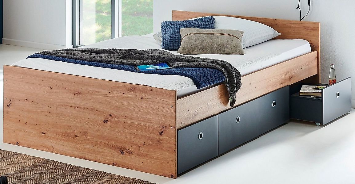 arthur berndt Stauraumbett Alessio, mit Melamin-Oberfläche, Schubkästen opt günstig online kaufen